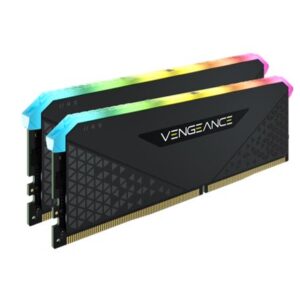 Corsair Vengeance RGB RT 32GB (2x16GB) DDR4 3200MHz C16 16-20-20-38 Black Heatspreader Desktop Gaming Memory for AMD