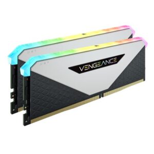 Corsair Vengeance RGB RT 16GB (2x8GB) DDR4 3200MHz C16 16-20-20-38 White Heatspreader Desktop Gaming Memory for AMD