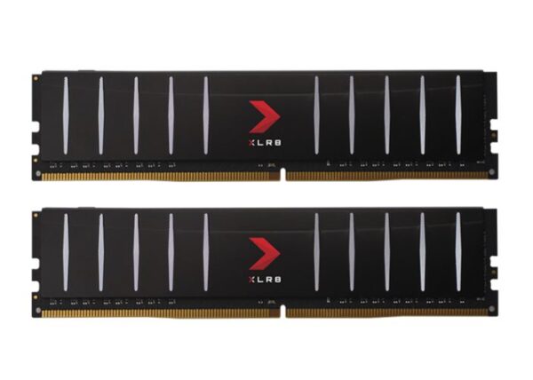 PNY XLR8 32GB (2x16GB) DDR4 UDIMM 3200Mhz CL16 1.35V Low Profile Black Heat Spreader Gaming Desktop PC Memory