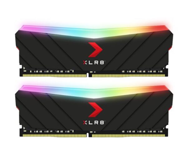 (LS) PNY XLR8 32GB (2x16GB) DDR4 UDIMM 3200Mhz RGB CL16 1.35V Black Heat Spreade
