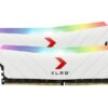 PNY XLR8 32GB (2x16GB) DDR4 UDIMM 3200Mhz RGB CL16 1.35V White Heat Spreader Gam
