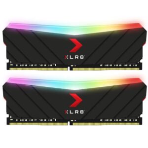 PNY XLR8 32GB (2x16GB) DDR4 UDIMM 3600Mhz RGB CL18 1.35V Black Heat Spreader Gaming Desktop PC Memory
