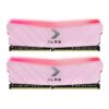 PNY XLR8 16GB (2x8GB) DDR4 UDIMM 3600Mhz RGB CL18 1.35V Pink Heat Spreader Gaming Desktop PC Memory