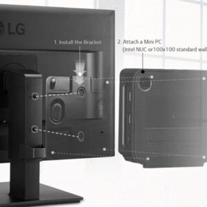 LG VESA Mount Bracket - VESA 75x75mm or 100x100mm Intel NUC / Brix / Others only suitable for 24BK550Y and 27BK550Y only