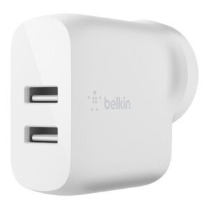 Belkin BoostCharge Dual USB-A Wall Charger 24W - White (WCB002auWH)