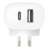 Belkin BOOST CHARGE Dual Wall Charger with PPS 37W - White(WCB007auWH)