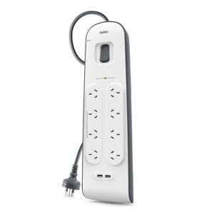 Belkin BSV804 8-Outlet 2-Meter Surge Protection Strip with two 2.4 amp USB charging ports
