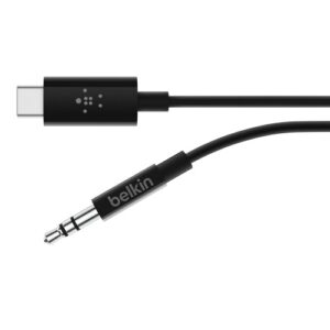Belkin RockStar 3.5mm Audio Cable with USB-C Connector (0.9M) - Black(F7U079bt03-BLK)