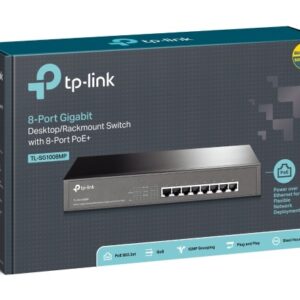 TP-Link TL-SG1008MP 8-Port Gigabit Desktop/Rackmount Switch with 8-Port PoE+ (Re