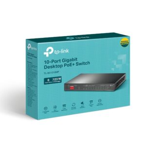 TP-Link TL-SG1210MP 10-Port Gigabit Desktop Switch with 8-Port PoE+PORT: 8× Gig