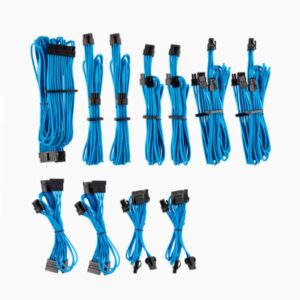 For Corsair PSU - BLUE Premium Individually Sleeved DC Cable Pro Kit