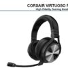 Corsair Virtuoso RGB Wilress XT Black 7.1 Audio. High Fidelity Ultra Comfort