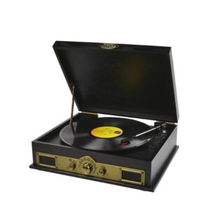 mbeat® Vintage USB Turntable with Bluetooth Speaker and AM/FM Radio -  Vinyl Turntable Record Player