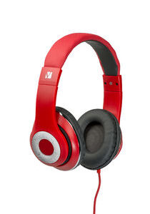 Verbatim's Over-Ear Stereo Headset - Red Headphones - Ideal for Office