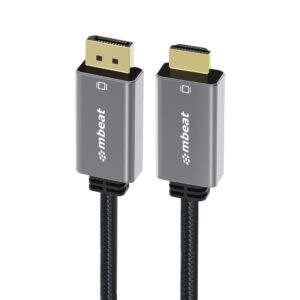 mbeat Tough Link 1.8m 4K/60Hz Display Port to HDMI Cable -  Connects DisplayPort