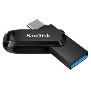 SanDisk 32GB Ultra Dual Drive Go 2-in-1 USB-C & USB-A Flash Drive Memory Stick 150MB/s USB3.1 Type-C Swivel for Android Smartphones Tablets Macs PCs
