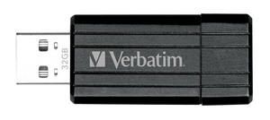 Verbatim Store'n'Go Pinstripe USB Drive 32GB USB Storage Drive Memory Stick (Bla