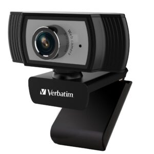 Verbatim 1080p Full HD Webcam - Black/Silver FHD 1920x1080