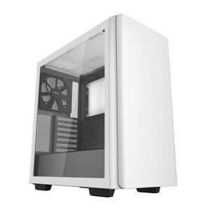 Deepcool CK500 White Mid-Tower Minimal Computer Case Tempered Glass