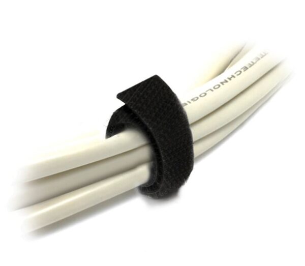 8Ware 25m x 12mm Wide Cable Tie Hook & Loop Continuous One Sided Self Adhesive F