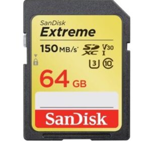 SanDisk 64GB Extreme SD UHS-I Memory Card 150MB/s Full HD & 4K UHD Class 30 Speed Shock Proof Temperature Proof Water Proof X-ray Proof Digital Camera