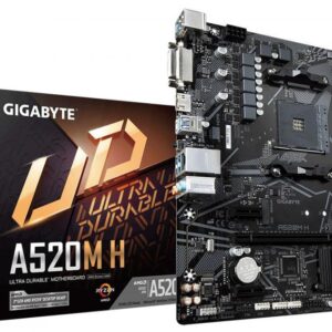 Gigabyte A520M H AMD MATX MB 2xDDR4 1xM.2 PCIE3.0 1xHDMI 1xDVI (LS)