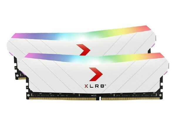PNY XLR8 32GB (2x16GB) DDR4 UDIMM 3600Mhz RGB CL18 1.35V White Heat Spreader Gam