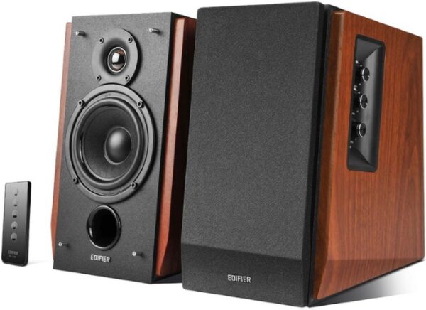 Edifier R1700BT Bluetooth Lifestyle Bookshelf Studio Speakers Brown - BT/Dual 3.