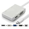 8ware 4-in-1 Hub 4K USB C to HDMI DVI VGA Adapter with USB 3.1 Gen 1 Port for Ma