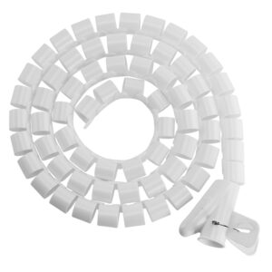 Brateck 20mm/0.79' Diameter Coiled Tube Cable Sleeve  Material Polyethylene(PE) Dimensions 1000x20mm - White