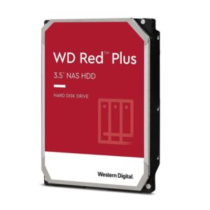 Western Digital WD Red Plus 8TB 3.5' NAS HDD SATA 6 Gb/s 5640RPM 185MB Cache 24x7 180TBW ~8-bays NASware 3.0 CMR Tech 3yrs