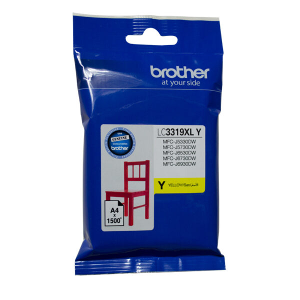 Brother LC-3319XLY Yellow Ink Cartridge (1500 page yield)