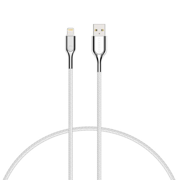 Cygnett Armoured Lightning to USB-A Cable (1M) - White (CY2685PCCAL)