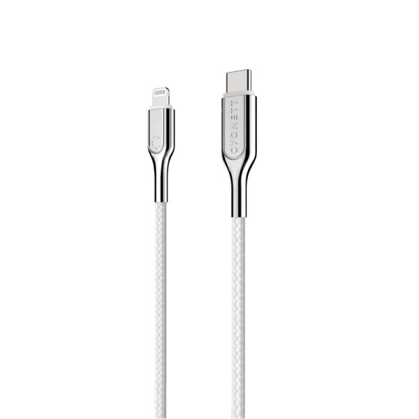 Cygnett Armoured Lightning to USB-C Cable (1M) - White (CY2800PCCCL)