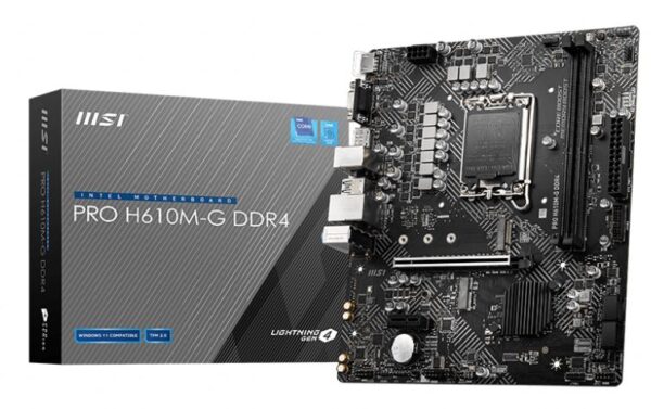 MSI PRO H610M-G DDR4 Intel LGA 1700 mATX Motherboard 2x DDR4~64GB