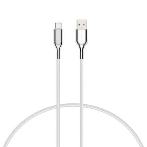 Cygnett Armoured USB-C to USB-A (USB 2.0) Cable (1M) - White (CY2697PCUSA)