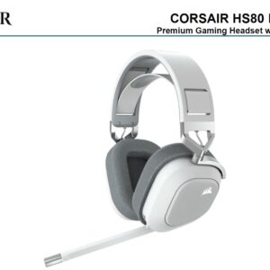 Corsair HS80 RGB Wireless White- Dolby Atoms