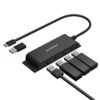 mbeat® Mountable 4-Port USB-A & USB-C Adapter Hub - 60cm Data Cable