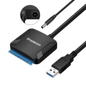 Simplecom SA236 USB 3.0 to SATA Adapter Cable Converter with Power Supply for 2.