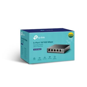 TP-Link TL-SF1005LP 5-Port 10/100Mbps Desktop Switch with 4-Port PoE 41W IEEE 802.3af compliant 1Gbps Switching