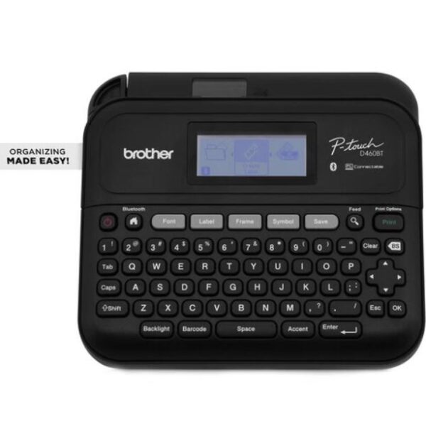 Brother Desktop PT-D460BT is a user-friendly desktop label printer with Bluetooth connectivity