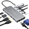 Astrotek USB-C Dock 12-in-1 Multiport Hub/Docking Station with 100W Power 2xHDMI
