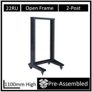 LDR Flat Packed 22U 2-Post Open Frame Rack