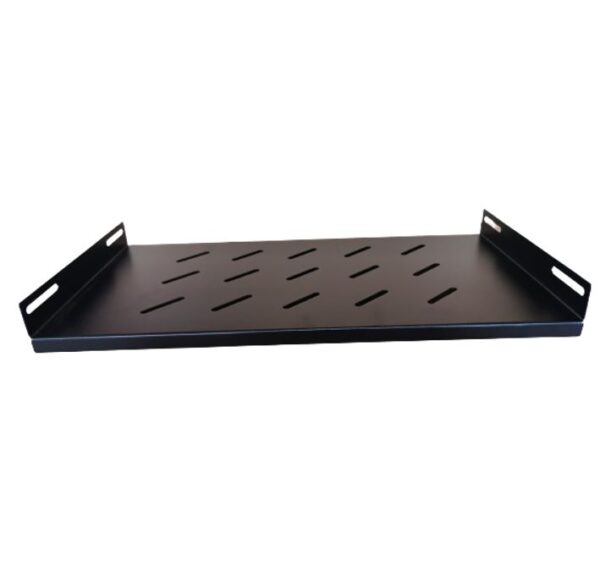 LDR Fixed 1U 350mm Deep Shelf Recommended for 19' 600mm Deep Cabinet - Black Met