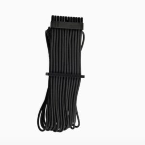 For Corsair PSU - BLACK Premium Individually Sleeved ATX 24-Pin Cable Type 4 Gen 4 – Black