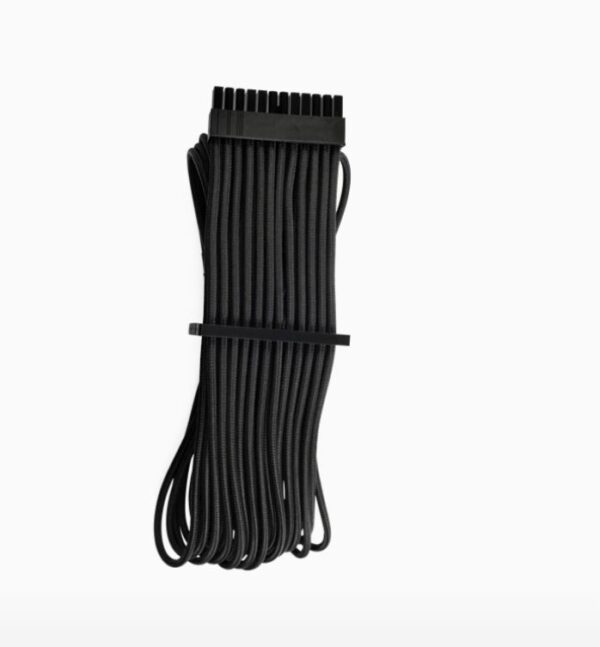For Corsair PSU - BLACK Premium Individually Sleeved ATX 24-Pin Cable Type 4 Gen
