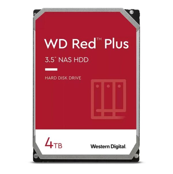 Western Digital WD Red Plus 4TB 3.5' NAS HDD SATA III NAS Hard Drive 5400 RPM 25