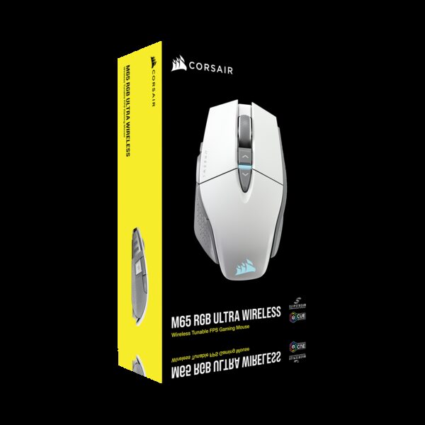 Corsair M65 RGB Ultra Wireless White Tunable FPS Gaming Mouse