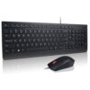 LENOVO Essential Wired Keyboard and Mouse Combo Full Keyboard Multimedia HotKey