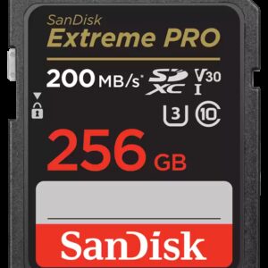 SanDisk 256GB Extreme PRO Memory Card 200MB/s Full HD & 4K UHD Class 30 Speed Sh